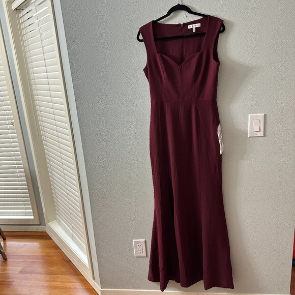 dress the population burgundy Tahani Dress – Dress the Population main image 1